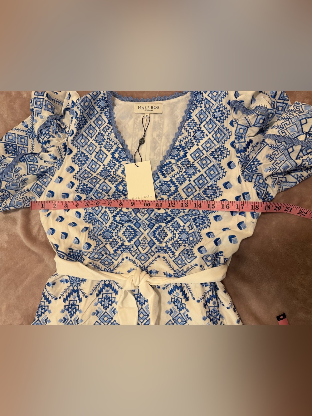 NWT Hale Bob soft noue and white dreas size M - Picture 6 of 7